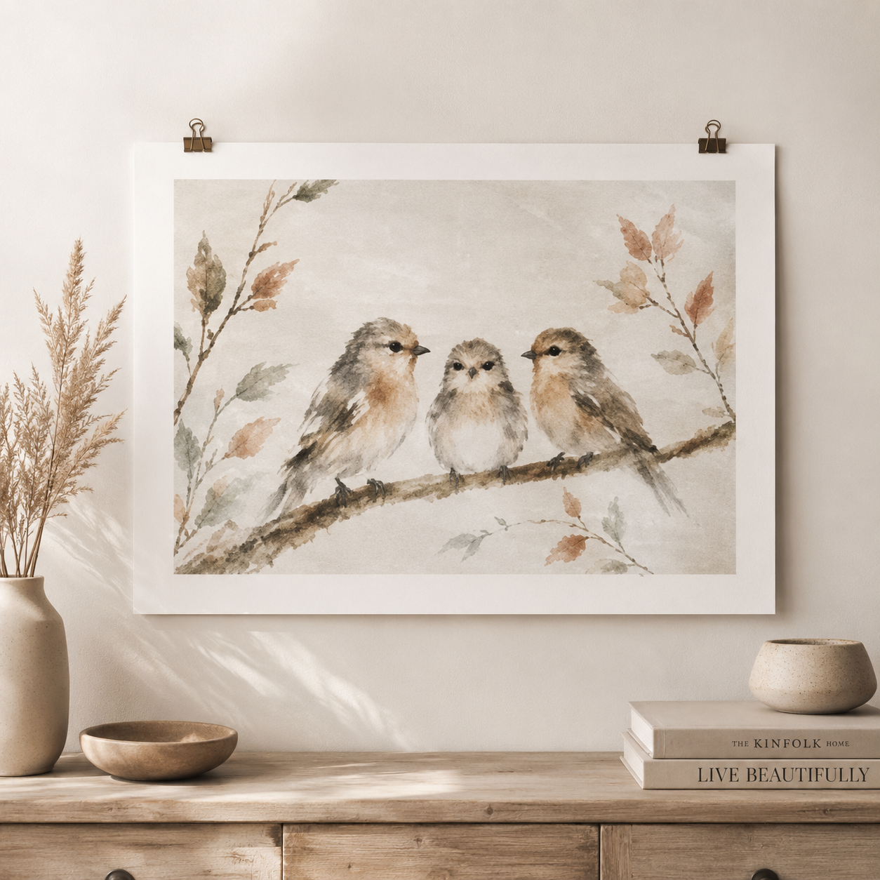 Together in Nature Watercolor Poster