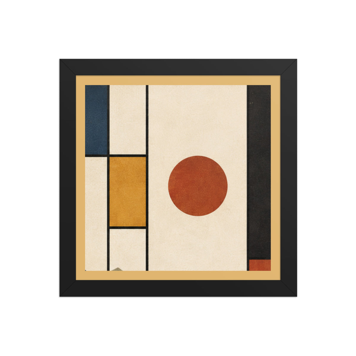 De Stijl geometric nature framed poster set component three, 10×10