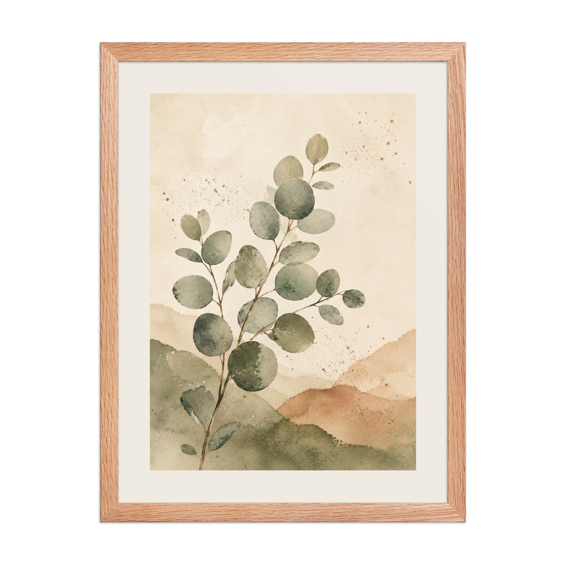 Eucalyptus Horizon watercolor framed poster 2, 18 by 24 inches